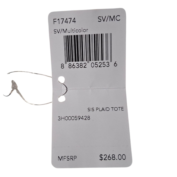 Coach F17474 Signature Multicolor Tartan Tote Shoulder Handbag - Picture 7 of 10